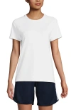 Lands' End School Uniform  Short Sleeve Active Tee In White