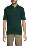 Lands' End Short Sleeve Polyester Polo In Green