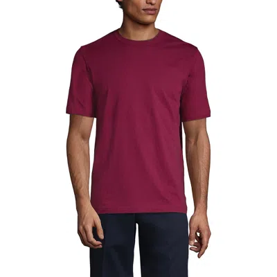 Lands' End School Uniform  Short Sleeve Essential T-shirt In Burgundy