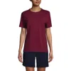 Lands' End School Uniform  Short Sleeve Feminine Fit Essential T-shirt In Burgundy