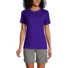 Lands' End School Uniform  Short Sleeve Feminine Fit Essential T-shirt In Deep Purple