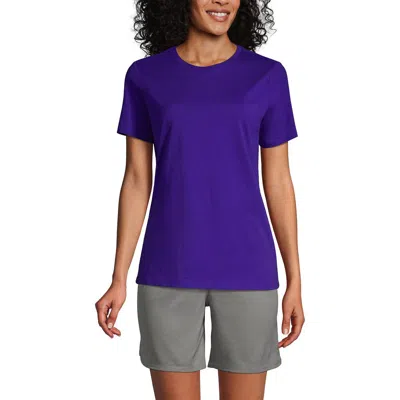 Lands' End School Uniform  Short Sleeve Feminine Fit Essential T-shirt In Deep Purple