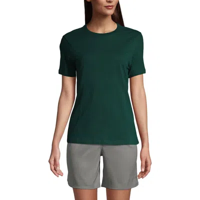 Lands' End School Uniform  Short Sleeve Feminine Fit Essential T-shirt In Evergreen