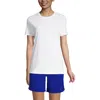 Lands' End Tall Short Sleeve Feminine Fit Essential T-shirt In White