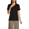 Lands' End School Uniform  Short Sleeve Feminine Fit Rapid Dry Polo Shirt In Black