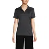 Lands' End School Uniform  Short Sleeve Feminine Fit Rapid Dry Polo Shirt In Gray