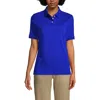 Lands' End School Uniform  Short Sleeve Interlock Polo Shirt In Cobalt