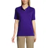 Lands' End School Uniform  Short Sleeve Interlock Polo Shirt In Deep Purple