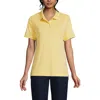 Lands' End School Uniform  Short Sleeve Interlock Polo Shirt In Maize