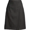 Lands' End School Uniform  Solid A-line Skirt Below The Knee In Black