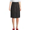 Lands' End School Uniform  Solid Box Pleat Skirt Below The Knee In Black