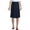 Lands' End School Uniform  Solid Box Pleat Skirt Below The Knee In Classic Navy