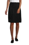Lands' End School Uniform  Solid Box Pleat Skirt Top Of Knee In Black