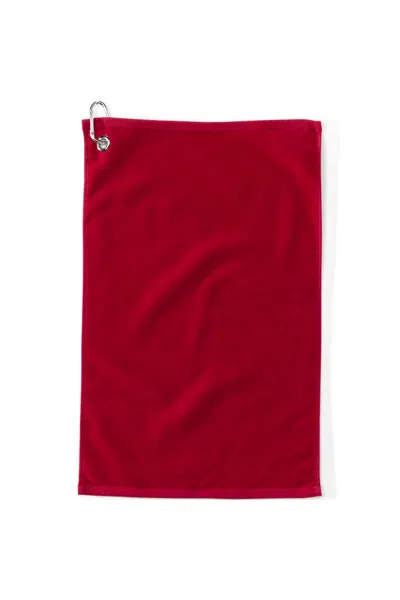 Lands' End School Uniform Solid Sports Golf Towel In Red