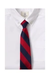 Lands' End School Uniform  Stripe To Be Tied Tie In Red/classic Navy Stripe