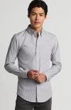 Lands' End School Uniform  Tailored Fit No Iron Solid Supima Cotton Pinpoint Buttondown Collar Dress In Ultimate Gray Check