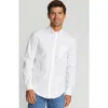 Lands' End Long Sleeve Linen Shirt In White