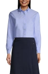 Lands' End Tall Long Sleeve Oxford Dress Shirt In Blue