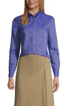 Lands' End Tall Long Sleeve Oxford Dress Shirt In French Blue