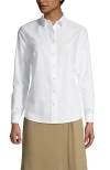 Lands' End Tall Long Sleeve Oxford Dress Shirt In White