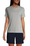 Lands' End Tall Short Sleeve Feminine Fit Essential T-shirt In Gray Heather