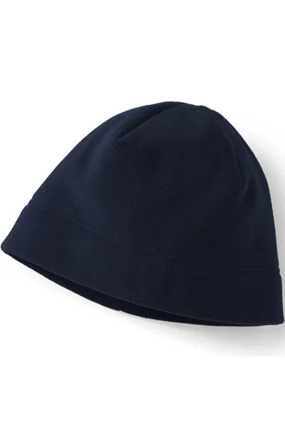 Lands' End School Uniform Thermacheck 100 Fleece Beanie In Blue