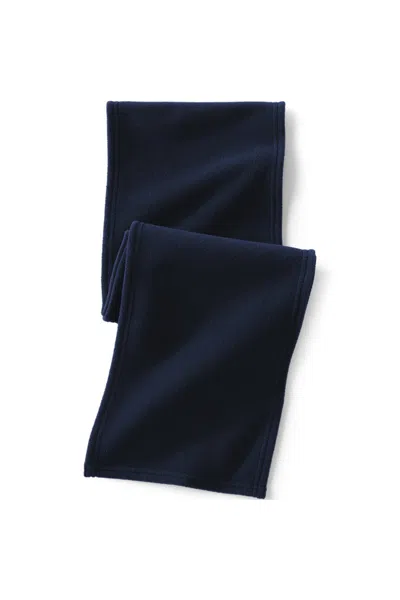 Lands' End School Uniform Thermacheck 100 Fleece Scarf In Blue