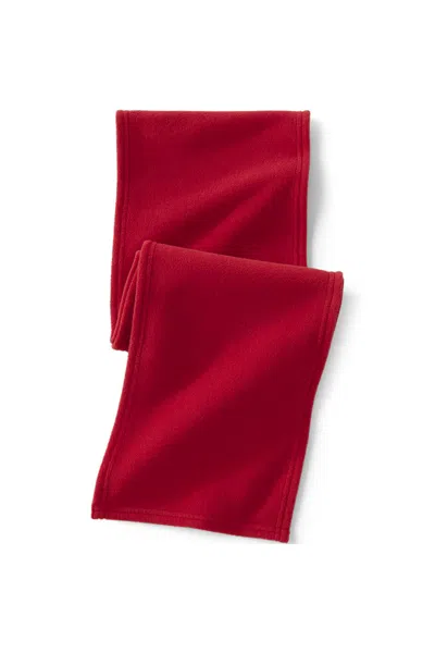 Lands' End School Uniform Thermacheck 100 Fleece Scarf In Red