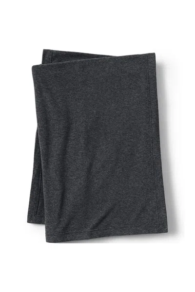 Lands' End School Uniform Thermacheck 100 Fleece Throw In Gray