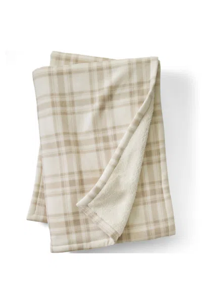 Lands' End School Uniform Thermacheck 200 Novelty Fleece Throw In Multi