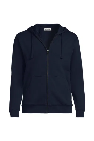 Lands' End School Uniform Unisex Big Full Zip Hoodie Sweatshirt In Blue