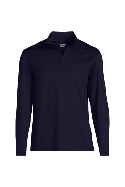 Lands' End School Uniform Unisex Big Rapid Dry Quarter Zip Pullover In Purple