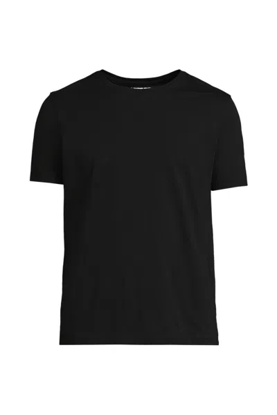 Lands' End School Uniform Unisex Big Short Sleeve Basic Jersey T-shirt In Black