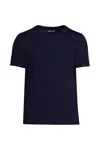 Lands' End School Uniform Unisex Big Short Sleeve Basic Jersey T-shirt In Blue