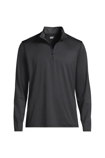 Lands' End School Uniform Unisex Rapid Dry Quarter Zip Pullover In Gray