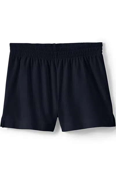 Lands' End School Uniform Women's Essential Knit Shorts In Blue