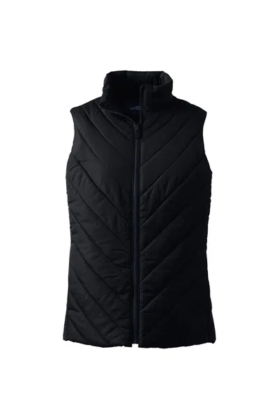 Lands' End School Uniform Women's Insulated Vest In Black