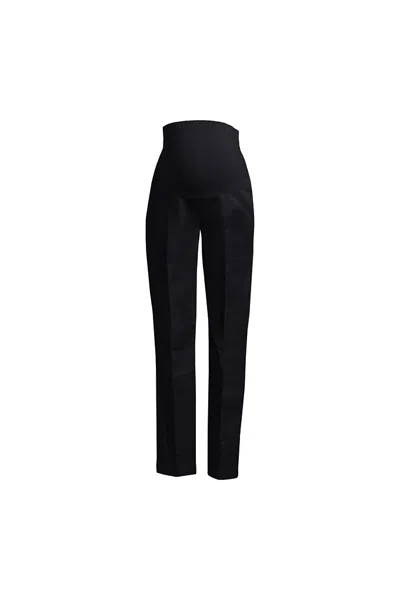 Lands' End School Uniform Women's Maternity Straight Leg Chino Pants In Black