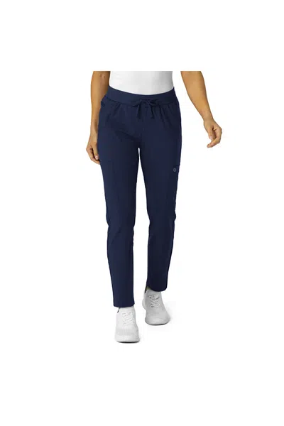 Lands' End School Uniform Women's Petite Wink W123 Flex-n-reach Track Scrub Pants In Blue