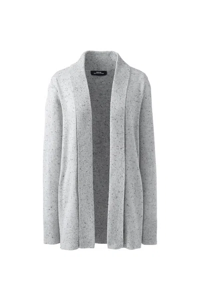 Lands' End School Uniform Women's Plus Size Cotton Modal Shawl Collar Cardigan Sweater In Gold