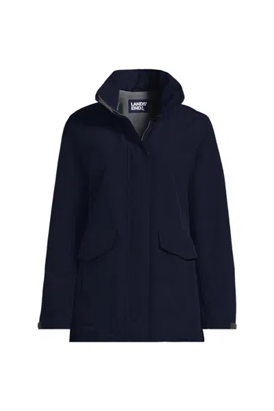Lands' End School Uniform Women's Plus Size Fleece Lined Outrigger Jacket In Blue