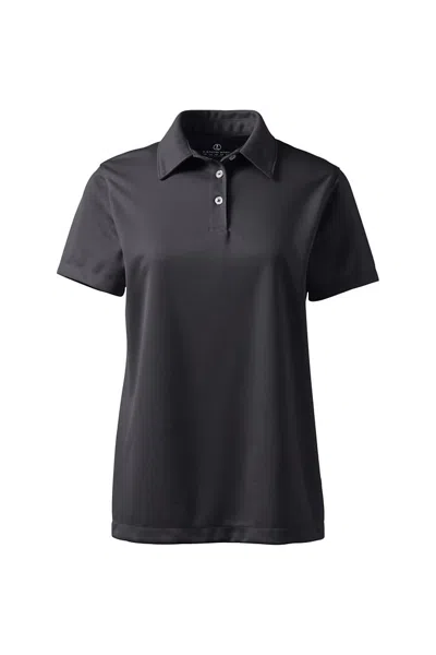 Lands' End School Uniform Women's Plus Size Short Sleeve Active Pique Polo In Gray