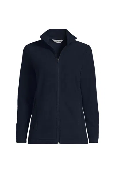 Lands' End School Uniform Women's Plus Size Thermacheck 100 Fleece Jacket In Blue