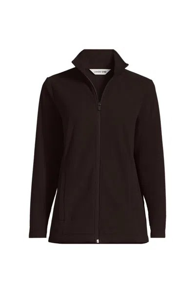 Lands' End School Uniform Women's Plus Size Thermacheck 100 Fleece Jacket In Brown