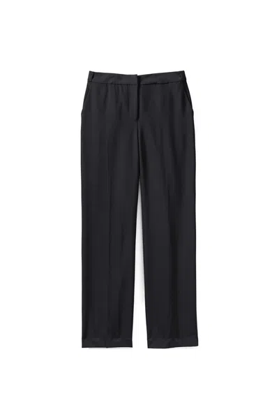 Lands' End School Uniform Women's Plus Size Washable Wool Plain Comfort Trousers In Black