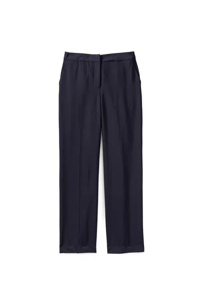 Lands' End School Uniform Women's Plus Size Washable Wool Plain Comfort Trousers In Black