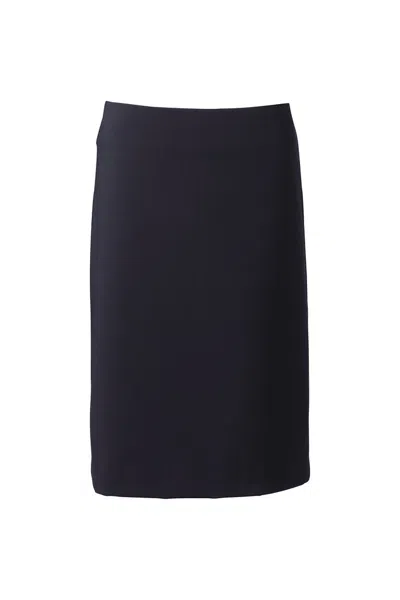 Lands' End School Uniform Women's Plus Size Washable Wool Skirt In Black