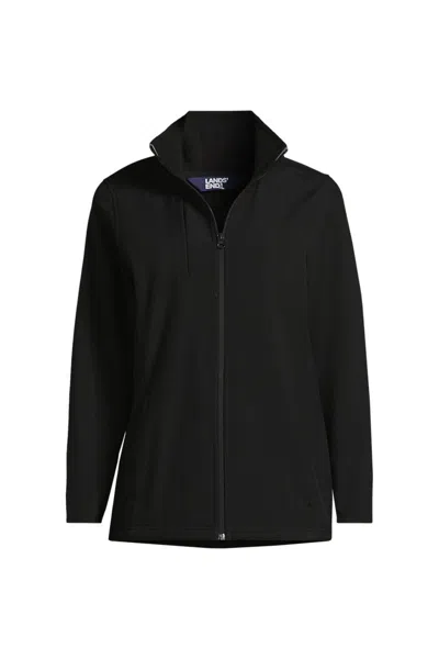 Lands' End School Uniform Women's Plus Soft Shell Jacket In Black