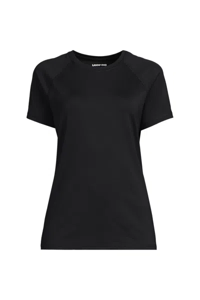 Lands' End School Uniform Women's Short Sleeve Active Tee In Black