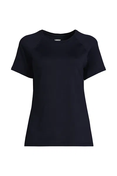 Lands' End School Uniform Women's Short Sleeve Active Tee In Blue